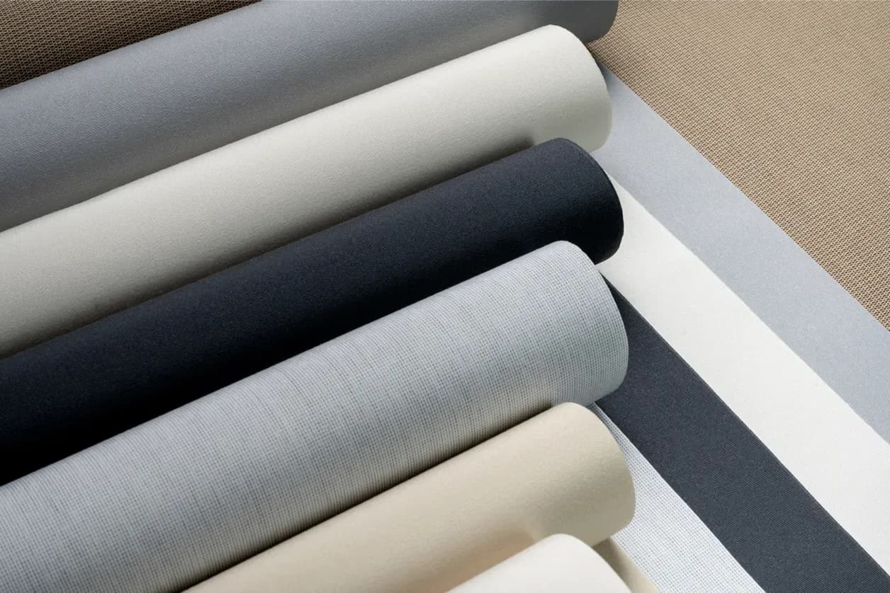 Assortment of outdoor fabrics in neutral tones