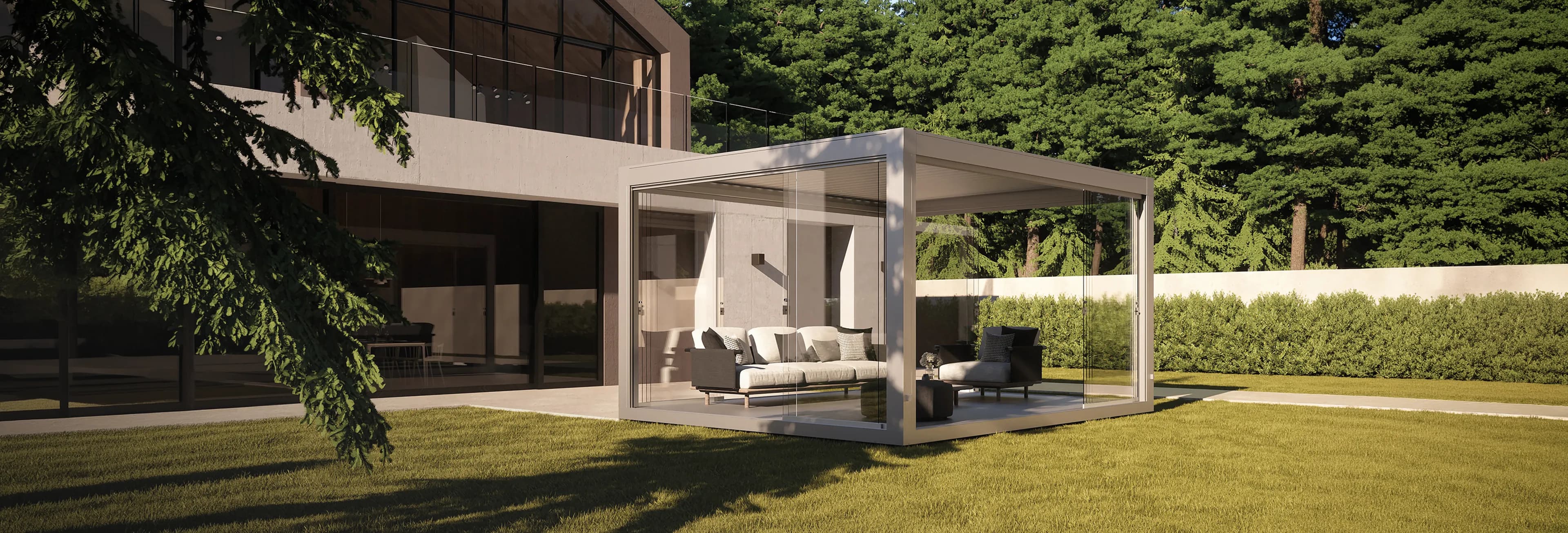 AP-430 Freestanding Retractable Pergola