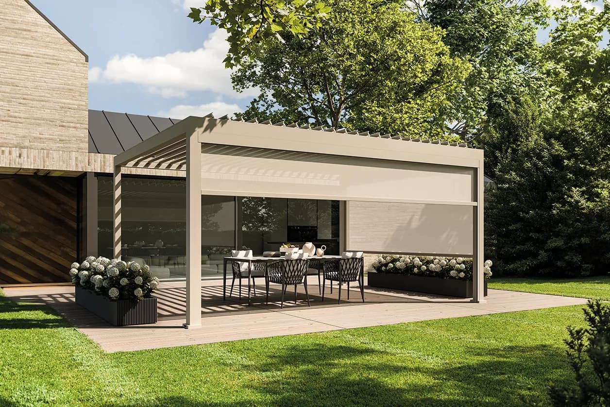 AP-430 Freestanding Retractable Pergola detail