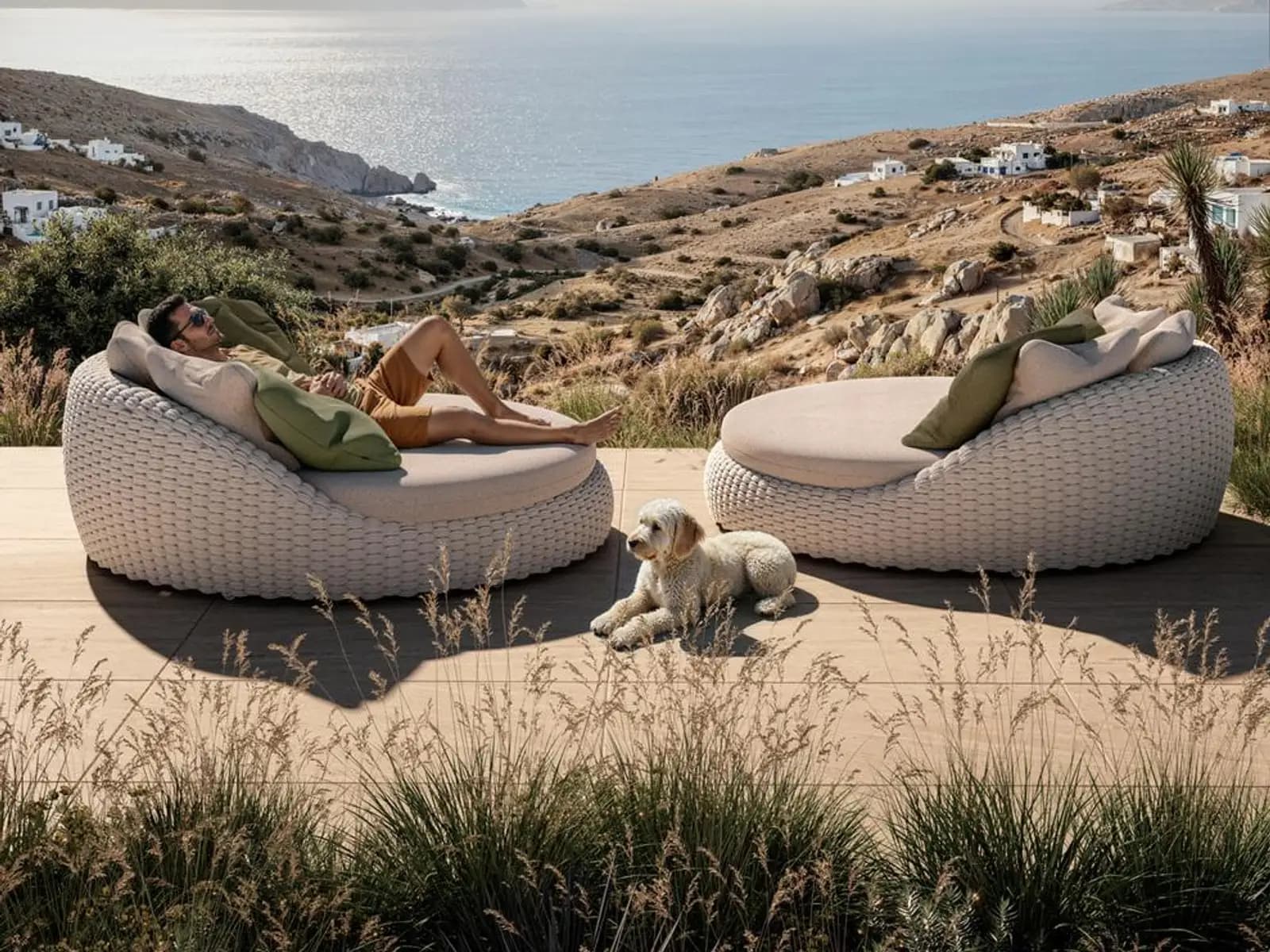 AP-710 Woven Rope Sofa detail